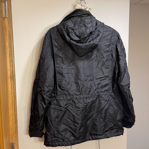 GAP | BLACK HOODED WEATHER RESISTANT UTILITY COAT | SIZE XS - Picture 3 of 10